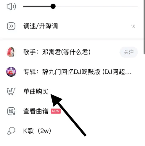 《酷狗音乐》怎么单曲购买下载