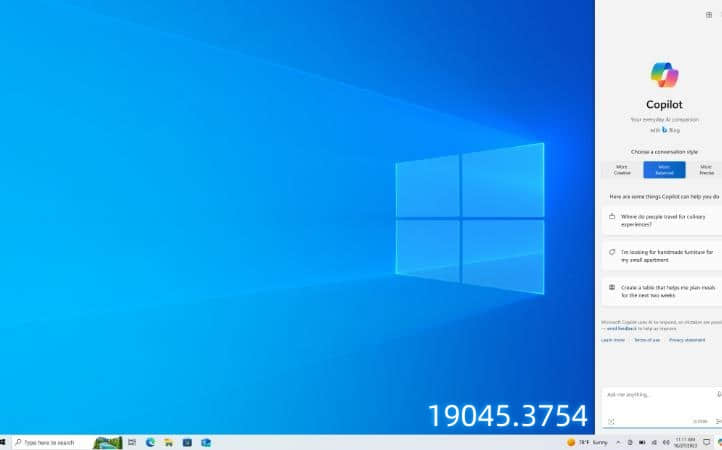 Win10 Build 19045.3754预览版更新，添加Windows更新选择加入通知！